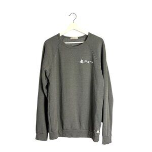 Marine Layer PS5 Men's Grey Pullover Crewneck Fleece Sweatshirt Size Medium